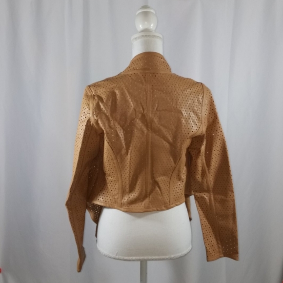 G.I.L.I. Perforated Faux Leather Jacket 6 Nwot - Picture 3 of 8